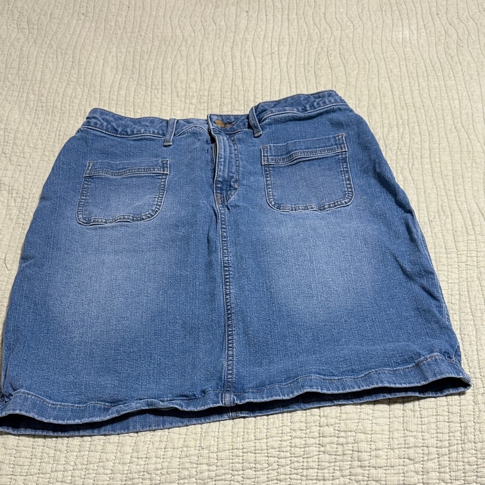 Croft & Barrow Blue Denim Mini Skirt